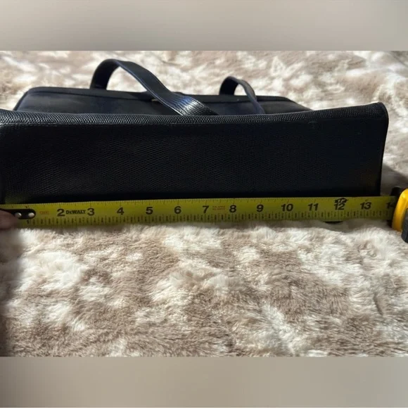 Salvatore Ferragamo Vintage Shoulder Bag Black Leather with Gold Accent - Picture 8 of 12